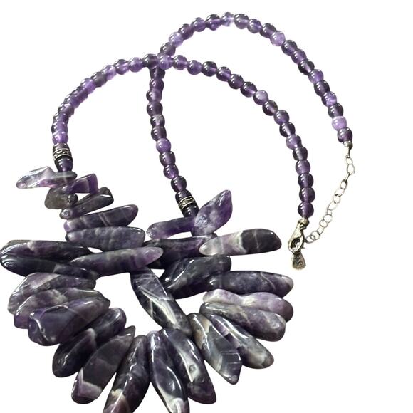 Barse Sterling Silver Amethyst Statement Necklace Western - Picture 8 of 8